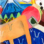 足上げ体操4 - 入浴　　177×133 cm